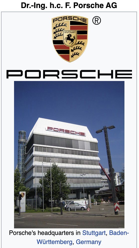 Porsche Website