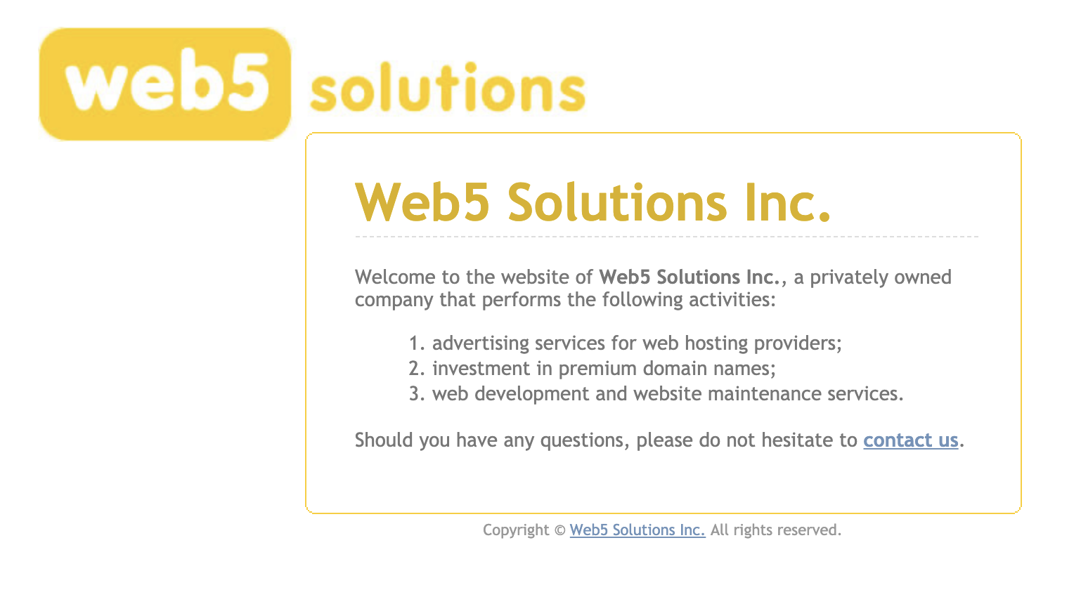 web5 solutions Inc